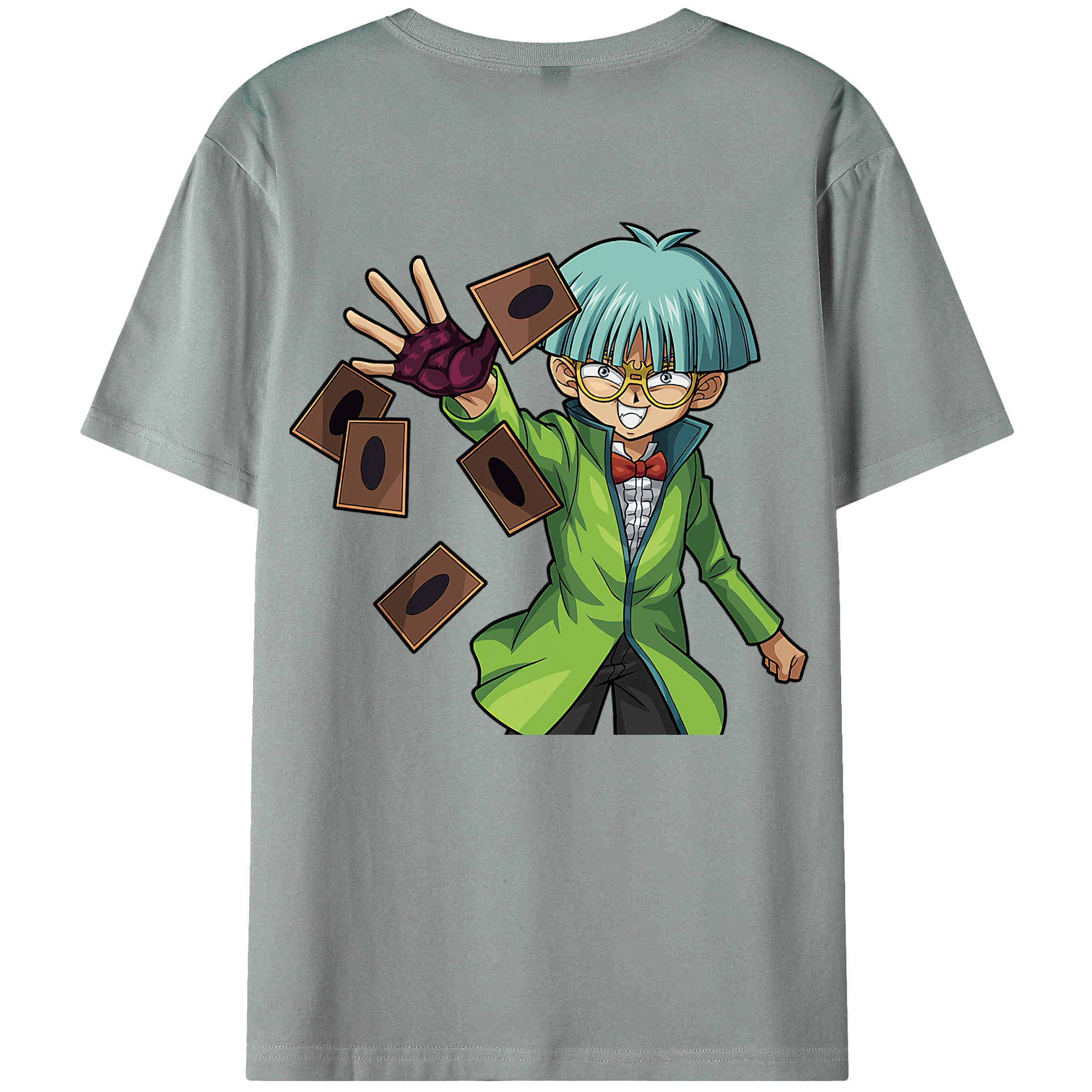（画像用） 遊☆戯☆王 Yu-Gi-Oh! 綿100％ メンズ半袖Tシャツ（バックプリント） 通気性